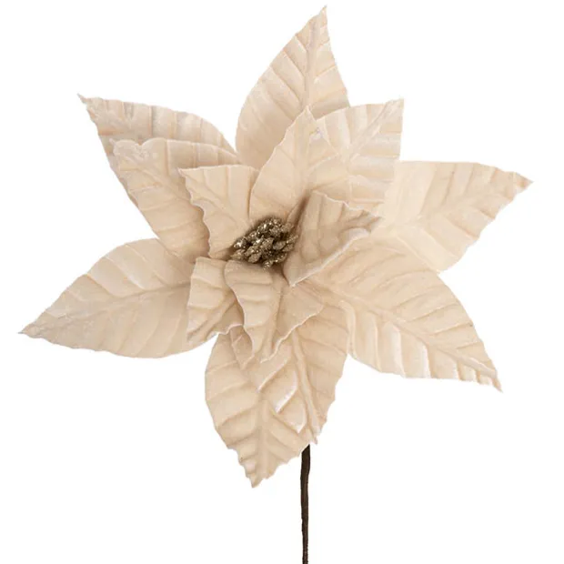 Grand Christmas Poinsettia Pick Nude (27cmDx29cmH)