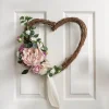 Grapevine Heart Rattan Wreath Brown (40cmD)