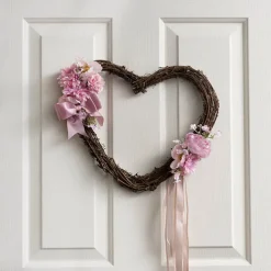 Grapevine Heart Rattan Wreath Brown (30cmD)