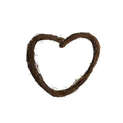 Grapevine Heart Rattan Wreath Brown (30cmD)