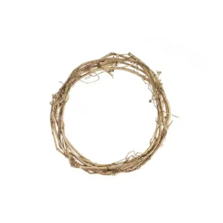Grapevine Rattan Wreath Round Gold (30cmD)