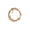 Grapevine Rattan Wreath Round Gold (20cmD)