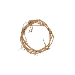 Grapevine Rattan Wreath Round Gold (20cmD)