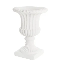 Grecian Fibreglass Urn Limestone White (36cmDx50cmH)