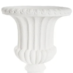 Grecian Fibreglass Urn Limestone White (36cmDx50cmH)