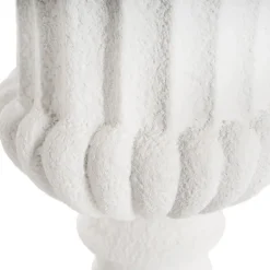 Grecian Fibreglass Urn Limestone White (36cmDx50cmH)