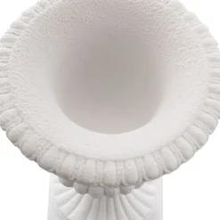 Grecian Fibreglass Urn Limestone White (36cmDx50cmH)