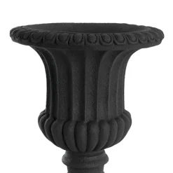Grecian Fibreglass Urn Limestone Black (36cmDx50cmH)