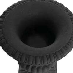 Grecian Fibreglass Urn Limestone Black (36cmDx50cmH)