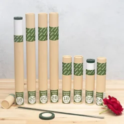 Green Florist Wire 22.5cm (9 inch) 24 Gauge 1kg Tube