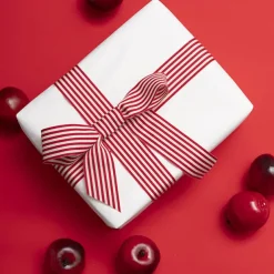 Grosgrain Ribbon Fine Stripes Red & White (38mmx20m)