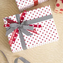 Grosgrain Ribbon Fine Stripes Black & White (25mmx20m)