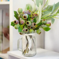 Gumnut Spray Large x10 Green Blue (38cmH)