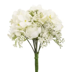 Gypsophila Rose Hydrangea Bouquet Off White (14cmDx26cmH)