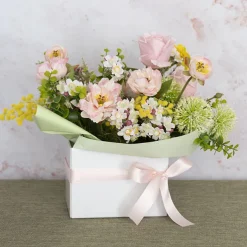 Hamper Box Rectangle Flat Pack Small White (17.5x10.5x13cmH)