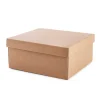 Hamper Box Rectangle Large and Lid Brown Kraft (33x30x15cmH)