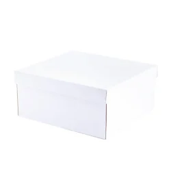Hamper Box Rectangle Large and Lid White (33x30x15cmH)