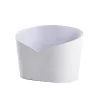 Hamper Bucket Oval Large White (32x22x23.5cmH)