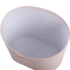 Hamper Bucket Oval Medium Baby Pink (26.5x18.5x18cmH)