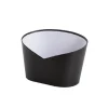 Hamper Bucket Oval Medium Black (26.5x18.5x18cmH)