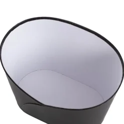 Hamper Bucket Oval Medium Black (26.5x18.5x18cmH)