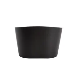 Hamper Bucket Oval Medium Black (26.5x18.5x18cmH)
