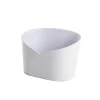 Hamper Bucket Oval Medium White (26.5x18.5x18cmH)