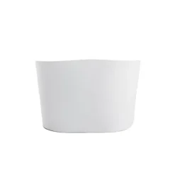 Hamper Bucket Oval Medium White (26.5x18.5x18cmH)