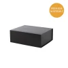 Hamper Gift Box Magnetic Flap Tall Small Black (25x20x9cmH)