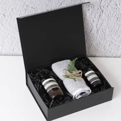 Hamper Gift Box Magnetic Flap Tall Small Black (25x20x9cmH)