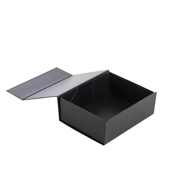 Hamper Gift Box Magnetic Flap Tall Small Black (25x20x9cmH)