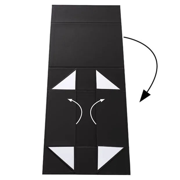 Hamper Gift Box Magnetic Flap Tall Small Black (25x20x9cmH)