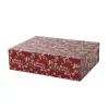 Hamper Gift Box Magnetic Flap Medium Xmas Red(32x24x9cmH)