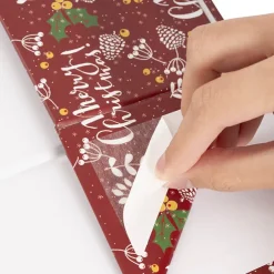 Hamper Gift Box Magnetic Flap Medium Xmas Red(32x24x9cmH)