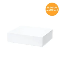 Hamper Gift Box Magnetic Flap Small White (25x20x6.5cmH)