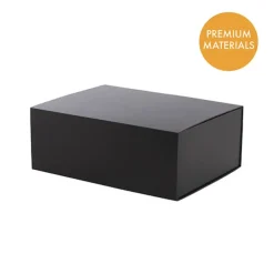 Hamper Gift Box Magnetic Flap Tall Medium Black(32x24x12cmH)