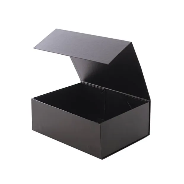 Hamper Gift Box Magnetic Flap Tall Medium Black(32x24x12cmH)