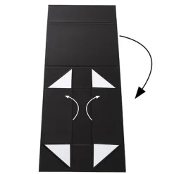 Hamper Gift Box Magnetic Flap Tall Medium Black(32x24x12cmH)