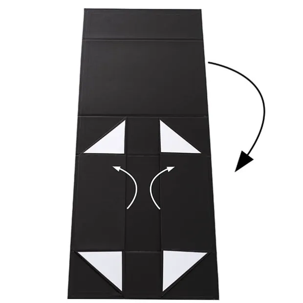 Hamper Gift Box Magnetic Flap Tall Medium Black(32x24x12cmH)