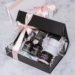 Hamper Gift Box Magnetic Flap Large Black (38x26x9.5cmH)