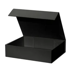 Hamper Gift Box Magnetic Flap Large Black (38x26x9.5cmH)