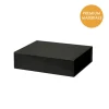 Hamper Gift Box Magnetic Flap Small Black (25x20x6.5cmH)