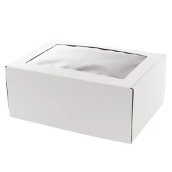 Hamper Gift Box PVC Window Large White (35.5x25.5.5x14.5cmH)