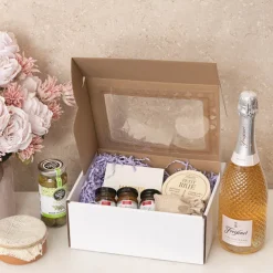 Hamper Gift Box PVC Window Large White (35.5x25.5.5x14.5cmH)