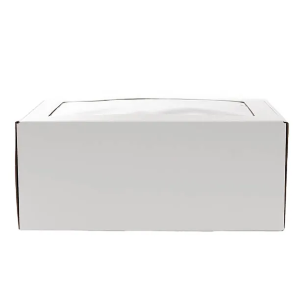 Hamper Gift Box PVC Window Large White (35.5x25.5.5x14.5cmH)