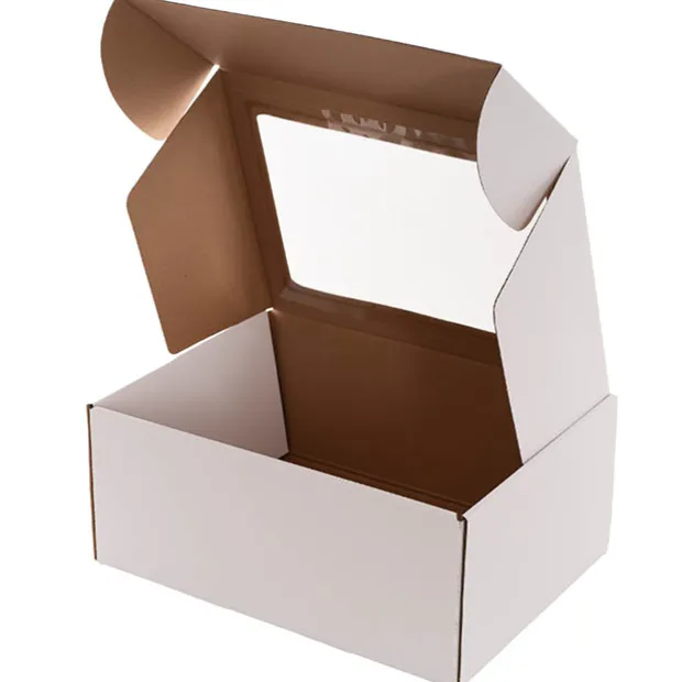 Hamper Gift Box PVC Window Large White (35.5x25.5.5x14.5cmH)