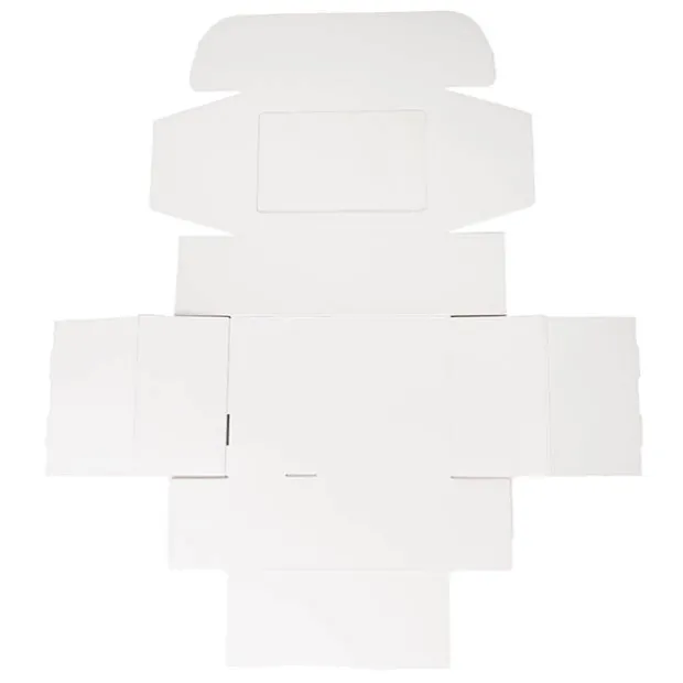 Hamper Gift Box PVC Window Large White (35.5x25.5.5x14.5cmH)