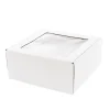 Hamper Gift Box PVC Window Square White (29.5x28.5x12.5cmH)