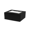 Hamper Gift Box PVC Window Small Black (26.5x20.5x10.4cmH)