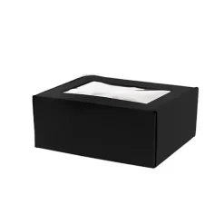 Hamper Gift Box PVC Window Small Black (26.5x20.5x10.4cmH)